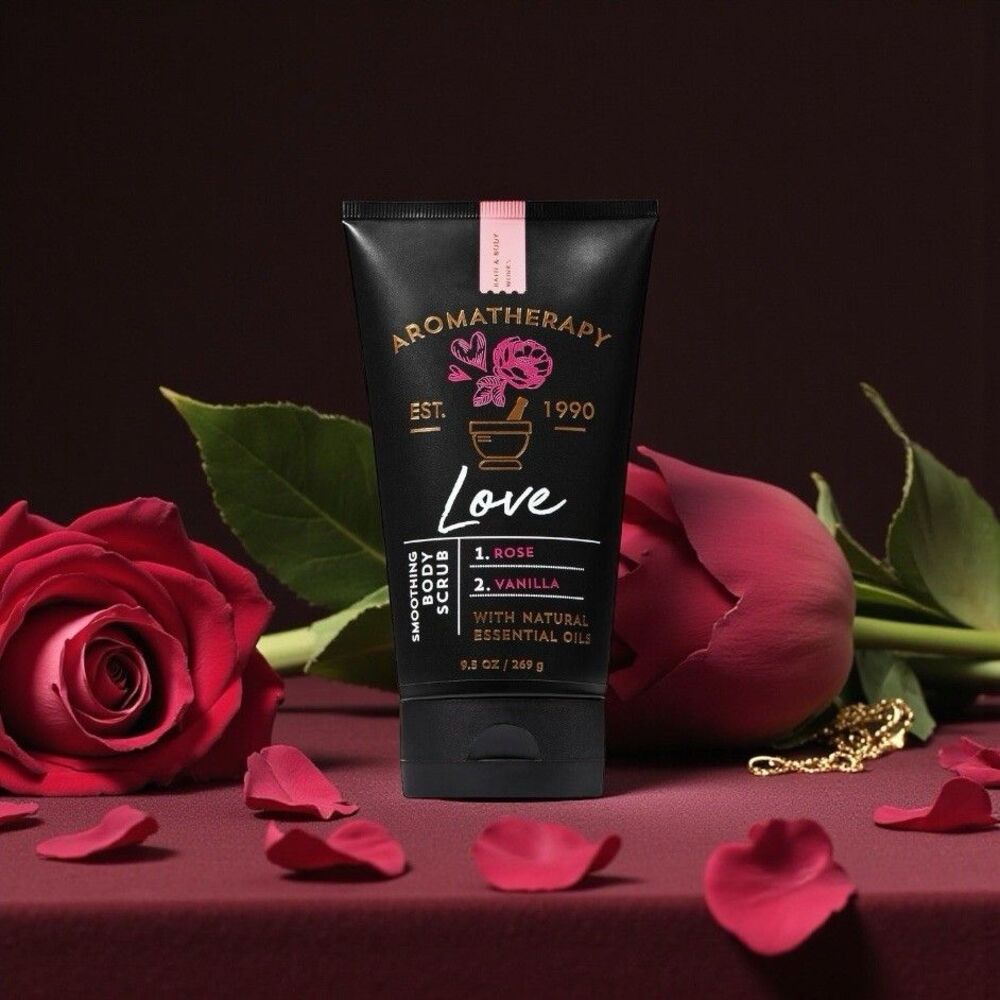 Bath & Body Works- LOVE Rose Vanilla Smoothing Scrub –Discontinued Favorite-NEW